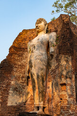 Wall Mural - Ancient Standing Buddha Statue in historical park