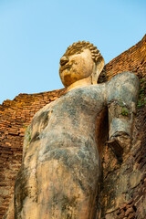 Wall Mural - Ancient Standing Buddha Statue in historical park