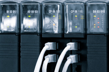 Poster - Internet communication equipment, internet communications concept background