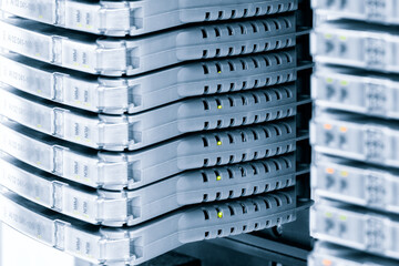 Poster - Internet communication equipment, internet communications concept background
