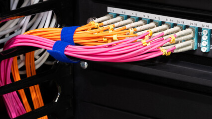 Poster - Internet communication equipment, internet communications concept background