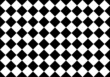 Checkered squares in diagonal arrangement seamless background pattern. Black and white Vector illustration