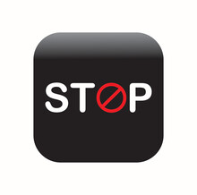 This Image Shows A Vector Illustration Of A Stop Sign