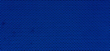 Blue Metal Grid Background With Dots Pattern.