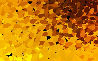 Dark Yellow vector template with chaotic shapes.