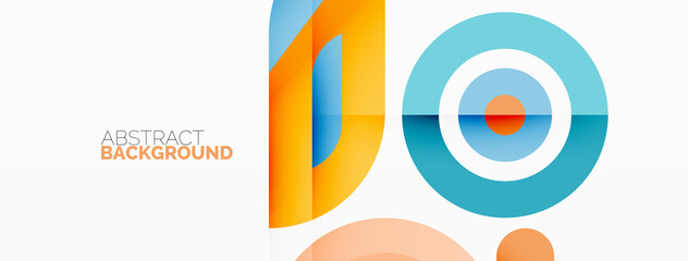 abstract round shapes background. minimalist decoration. geometric background with circles and rings