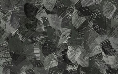 Poster - Light Gray vector template with bent lines.
