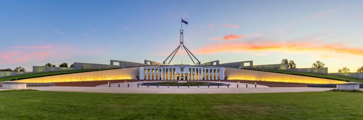 Wall Mural - Parliament house Canberra Australia at Sunset