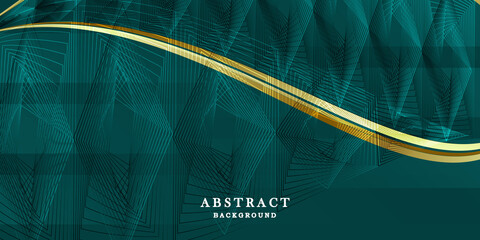Wall Mural - Modern green gold background