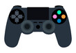 © Gabrieuskal - Control de videoconsola negro en fondo blanco.
