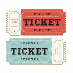 Tickets for cinema, admit one ticket