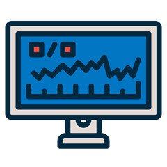 Sticker - graph two tone icon