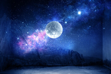 Wall Mural - image of outer space. . mixed media