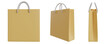 Shopping Bags 3 view isolate on white background. 3d illustration.