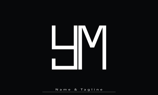 Alphabet letters Initials Monogram logo YM , MY