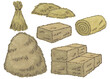 © aluna1 - Haystack set graphic color isolated sketch illustration vector