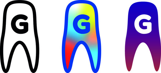 Dental G Logo, incon and symbol vector