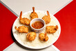 © Valente - coconut shrimp with spicy sauce, coconut breaded shrimp, food