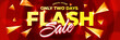 © stickerside - Flash sale banner template with promotion offer