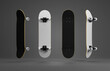 Blank skateboard deck template mockup. 3D Rendering