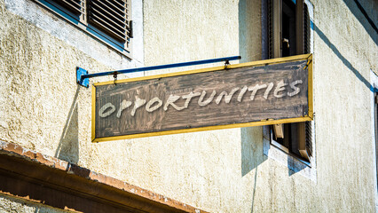 Wall Mural - Street Sign to Opportunities