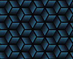 seamless halftone hexagon shape dot pattern vector, geometric halftone abstract pattern for fabric a