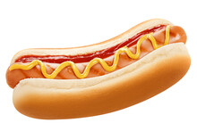 HOT DOG Isolated On White Background, Clipping Path, Full Depth Of Field