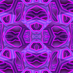 Poster - Abstract geometric background. Design element. Creative kaleidoscopic pattern. 3d rendering digital illustration