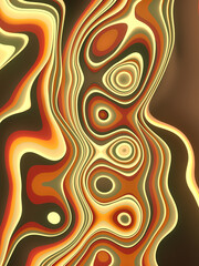 Leinwandbilder - Trendy wavy vertical art background. Wave pattern. 3d rendering digital illustration