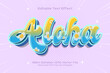 Aloha 3D editable text effect Cartoon style