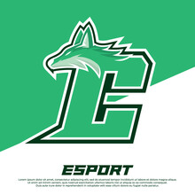 Initial C Letter Logo Design Wolves Mascot Esport Logo Design, Cerberus Head Mascot Esport
