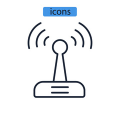 WIFI icons  symbol vector elements for infographic web