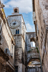 Wall Mural - Famous clock tower in historical Split, Croatia