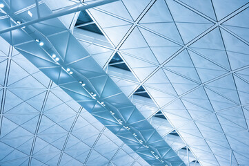 Aufkleber - Interior of modern architecture. Building abstract background