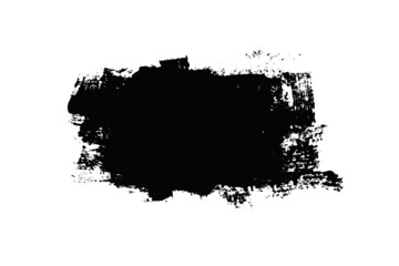 Poster - black stroke of paint isolated on white background