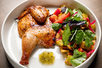 Poster - grilled chicken with fresh salad