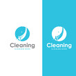 © Mujiyono - Cleaning logo, cleaning protection logo and house cleaning logo.With a template illustration vector design concept.