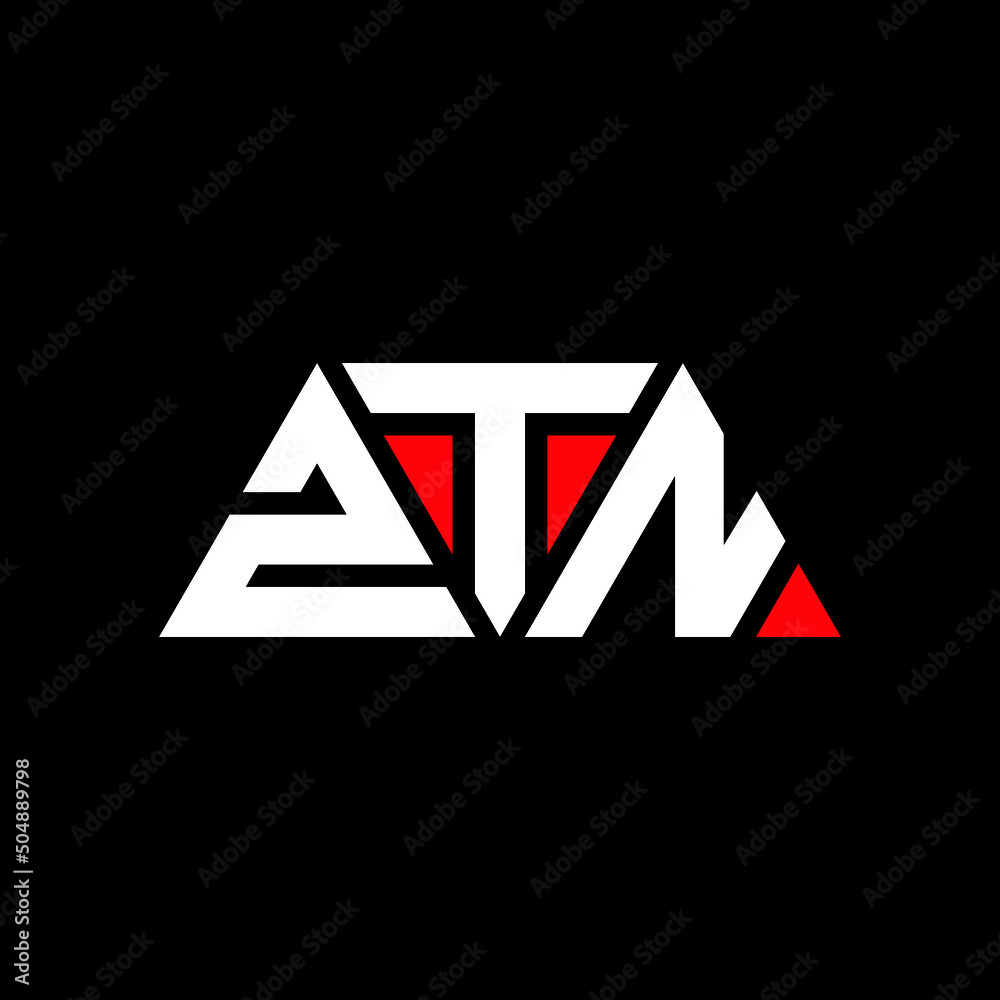 ZTN triangle letter logo design with triangle shape. ZTN triangle logo design monogram. ZTN triangle vector logo template with red color. ZTN triangular logo Simple, Elegant, and Luxurious Logo...