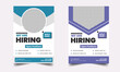 We are hiring flyer design. We are hiring Job advertisement flyer template. Hiring employee poster leaflet design