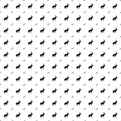 Poster - Square seamless background pattern from black hare symbols are different sizes and opacity. The pattern is evenly filled. Vector illustration on white background