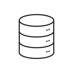 Poster - Database icon. High quality black vector illustration.