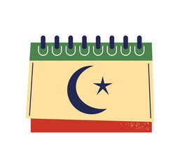 Canvas Print - islamic calendar icon