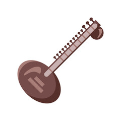 Sticker - sitar music instrument