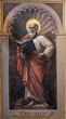 BARI, ITALY - MARCH 3, 2022: The fresco of St. Matthew the evangelist in the church Chiesa San Ferdinando by Nicola Colonna (1862 -1948).
