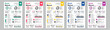 © alexdndz - DIN A3 business brand manual templates set. Company identity brochure page with infographic data. Advertisement, brainstorm and marketing at banner. Vector layout design for poster, cover, brochure