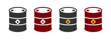 Oil Barrel Icon. Fuel Reserve Symbol. Sign Container Vector.
