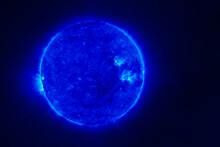 Blue Hot Star In Space. Elements Of This Image Furnished By NASA