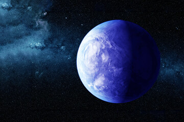 Wall Mural - exoplanet on the background of space. elements of this image furnished by nasa