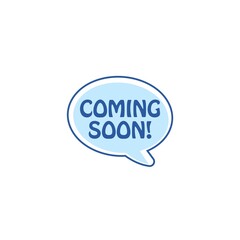 Canvas Print - Coming soon speech bubble icon isolated on white background