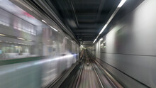 Moving Subway Train